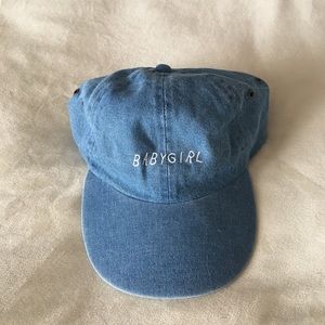 denim graphic hat